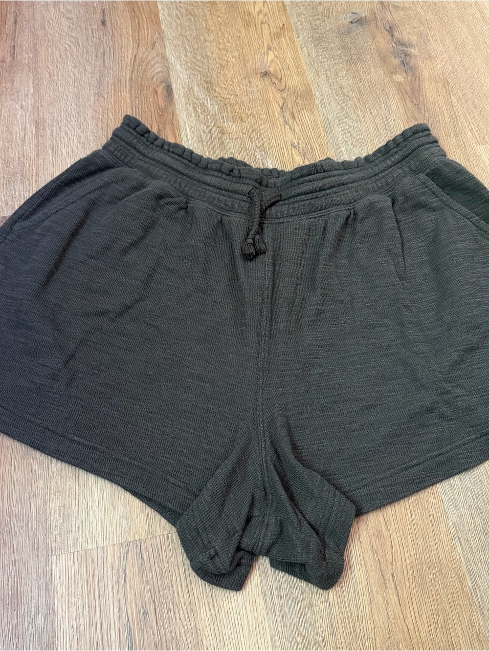 Aerie Charcoal Black Drawstring Lounge Shorts - Picture 2 of 8
